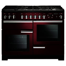 Rangemaster Professional Deluxe 110 Dual Fuel Range Cooker Cranberry